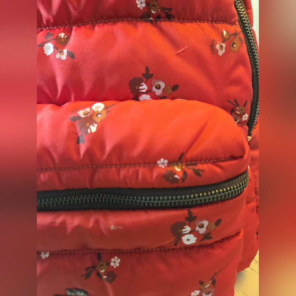 Coach Red Floral Backpack - Picture 16 of 16
